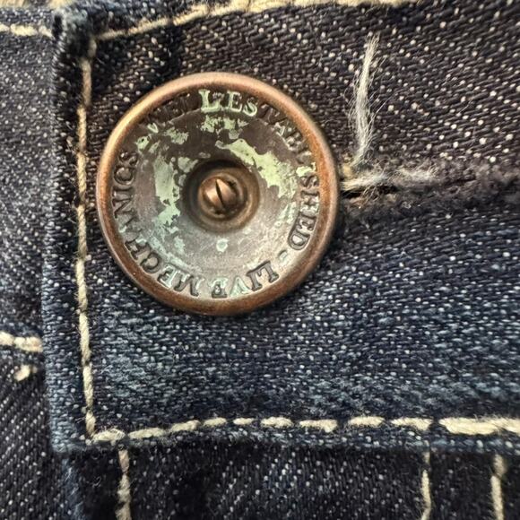 Live Mechanics Vintage Y2K Jeans Men's 36 Baggy Fit Embroidered Denim - Picture 4 of 10